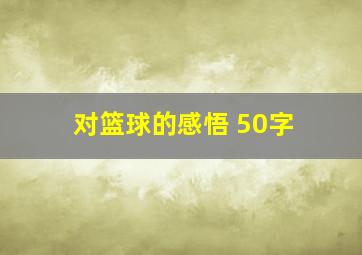 对篮球的感悟 50字